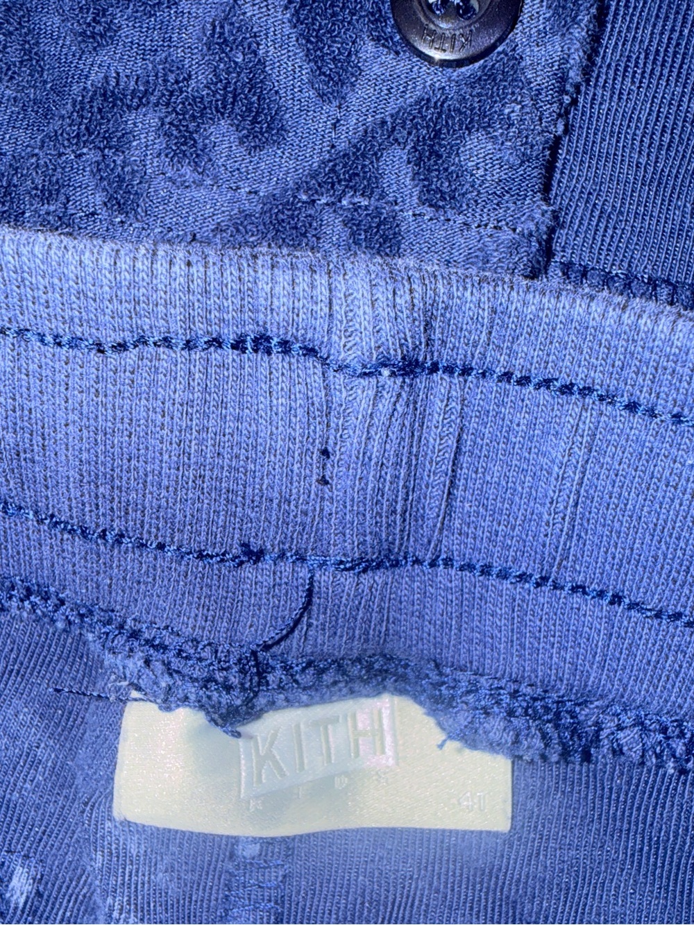 Kith Navy Textured TerryCloth Matching Set - Picture 5 of 6